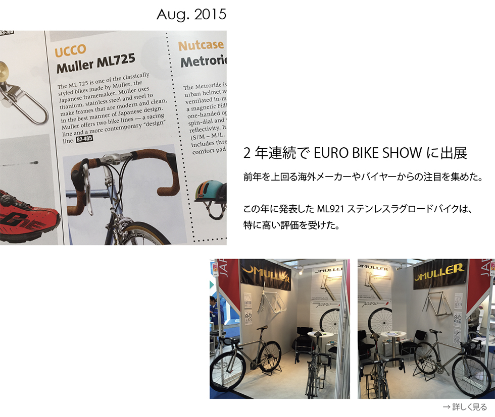 2015年8月 2年連続でEURO BIKE SHOWに出展